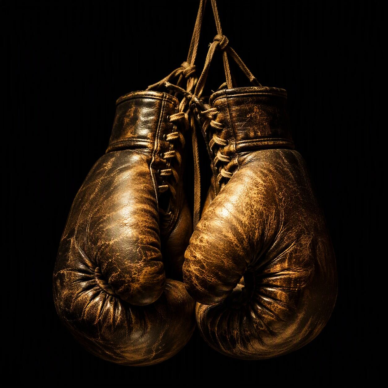 Vintage boxing gloves — the past